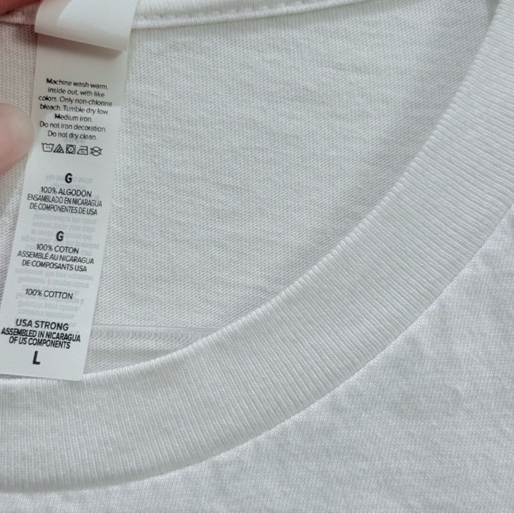 Meta Logo White T-Shirt – Size Large Bella Canvas - Picture 5 of 5